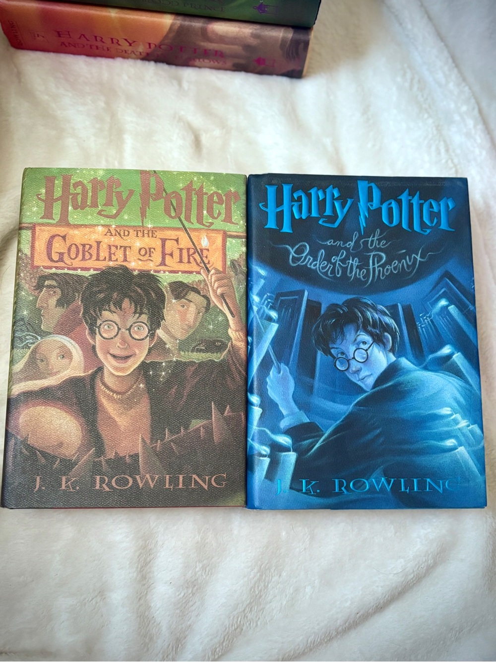 Harry Potter Hardcover Lot Goblet of Fire & Order of the Phoenix 4 & 5